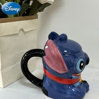 Lilo & Stitch Tasse à café en céramique sculptée en 3D Accessoires de cuisine officiels Disney Verres à collectionner pour la cuisine à domicile