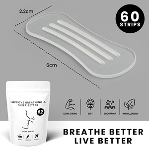 Tiras Nasales para Respirar Mejor y Dormir (60 Unidades, Transparentes) - Tiras Nasales para Respirar, Detener los Ronquidos - Product Image 2