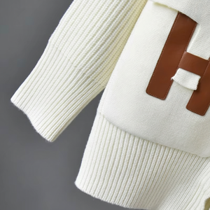 เสื้อสเวตเตอร์แขนยาวผ้าวูลคุณภาพสูงสำหรับผู้หญิง ป้องกันรอยยับ แห้งเร็ว ปักลายเรียบๆ ทรงหลวม ระบายอากาศได้ดี - Product Image 1