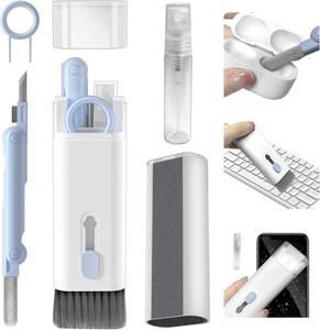 Kit de cepillo <span class=keywords><strong>limpiador</strong></span> de teclado de ordenador 7 en 1, bolígrafo de limpieza de auriculares para auriculares, <span class=keywords><strong>limpiador</strong></span> de Herramientas de limpieza de teléfonos Ipad - Product Image 1