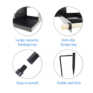 Comedero para Pájaros JH-Mech con Forma de Casa, Resistente a la Intemperie, Altura Ajustable, con Estaca para Tierra - Product Image 3