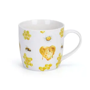 Taza de cerámica con diseño de abejas, tazas de café, té, abeja y miel