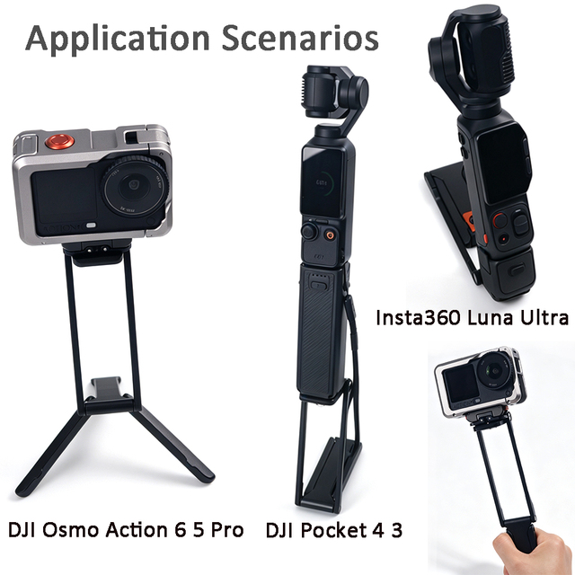 Magnetic Quick-Release Mount for Insta360 Luna Ultra Camera Holder Pocket 3 4 Magnetic Tripod Mount for Xtra Muse with 1/4 Mount
