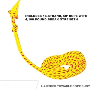 PVC <b>Inflatable</b> Towable Tube Booster Ball with Rope Performance Ball 43*55 Inch Nylon Cover for Water Sports - Product Image 2