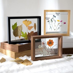 Signature photo <b>frame</b>, 3D transparent KE3C photo <b>frame</b>, display stand, <b>plant</b> specimen, embossed double-sided glass <b>frame</b>, - Product Image 3