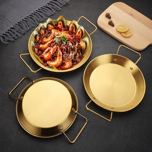 Wholesale Restaurant Kitchenware <strong>Paella</strong> <strong>Pan</strong> Stainless Steel Seafood Pot Non Stick <strong>Paella</strong> <strong>Pan</strong> with Double Handle - Product Image 6
