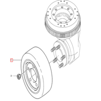 Nueva Rueda Motriz de Poliuretano Chaolutong 0039902311 de 254x102-80mm para Piezas de Montacargas Linde T20/T30/L14/L16 con Capacidad de 1-18 Toneladas