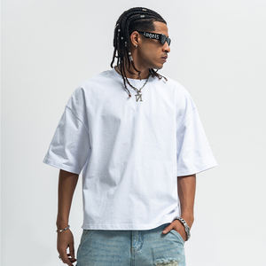 Camiseta de Hombre de Alta Calidad, Oversize, Lisa, 100% Algodón, Tejido Regular, Grueso, Personalizada, Anti-Pilling, Corte Cuadrado - Product Image 3