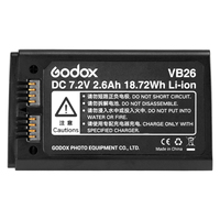 Batterie pour flash Godox VB26 compatible avec les flashs V1 V1C V1N V1S V1F V1O V1P
