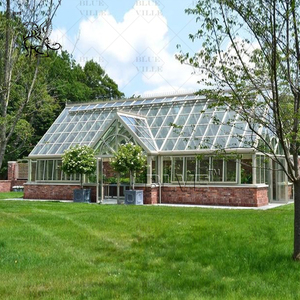 Serre en <span class=keywords><strong>verre</strong></span> victorienne, structure en acier galvanisé à chaud, <span class=keywords><strong>d</strong></span>ôme octogonal, véranda pour plantes de jardin - Product Image 6