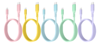 Cable de Silicona de Alta Calidad 5A de Carga Súper Rápida de 100W Tipo C a C para Teléfonos IOS y Android, Computadoras y Sincronización de Datos