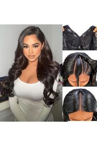 Bán Buôn V Phần Cơ Thể Sóng Tóc Giả Tóc Con Người Không Có Ren Brazil Afro Kinky Xoăn Tóc Giả Cho Phụ Nữ Da Đen Glueless Clip Trong Nửa Tóc Giả - Product Image 6