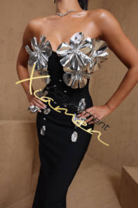 Robes bandage noires à épaules tombantes Ocstrade Factory, vente chaude, robes maxi <span class=keywords><strong>de</strong></span> <span class=keywords><strong>soirée</strong></span> <span class=keywords><strong>de</strong></span> luxe pour femmes, robes élégantes pour femmes - Product Image 4