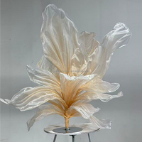 Reuze bloemen handgemaakte organza kunstbloemen handgemaakte zijden kunstbloemen grote organza reuzenbloemen