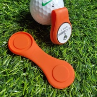 Marqueur de balle amovible coloré personnalisé forte fermeture magnétique pince à chapeau de golf en silicone