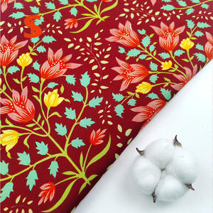 ผ้าป๊อปลินทอจากฝ้ายออร์แกนิค Liberty ลายดอกไม้สีน้ำตาลเข้มแบบกลุ่ม สำหรับกระโปรงเด็กผู้หญิง ชุดเดรส ชุดสูท เด็กทารก และเด็กเล็ก - Product Image 3