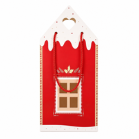Élégante boîte cadeau rouge avec fenêtre en forme de cœur, personnalisable, pour mariage, fête, ou événementiel, en carton rigide, idéale pour les entreprises.