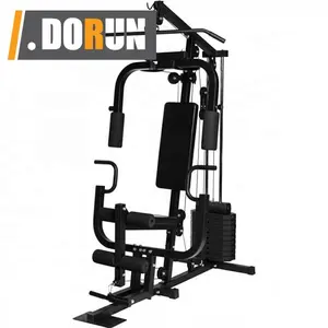 Home Gym 150 Lb Stack, 300 Lbs, Grafik Latihan, Tali Pergelangan Kaki, Kursi Vinil