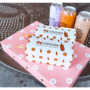 Design gratuito Custom Auto pieghevole mezza dozzina scatola di imballaggio ciambella/Corn Dog / Boba tazze pacchetto originale fabbrica - Product Image 5