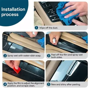 Tpu Film Transparent autocollant intérieur <span class=keywords><strong>Console</strong></span> centrale porte d'engrenage accoudoir arrière panneau accessoires de voiture pour Honda <span class=keywords><strong>Odyssey</strong></span> 2023 2024 - Product Image 6