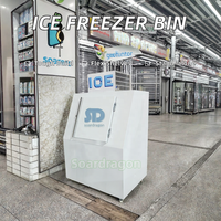 Congélateur de présentation de glace en sacs Soardragon DC-420 à LED, double refroidissement (ventilateur direct), 1 porte, automatique mécanique/électronique