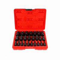 TEBAK – Kit d'extracteurs de vis multi-cannelures 25 pièces en CR-MO pour retirer les goujons, boulons et vis à douille cassés