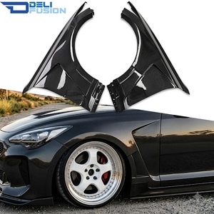 กันชนหน้าคาร์บอนไฟเบอร์แบบมีช่องระบายอากาศสไตล์ DLF สำหรับ Kia Stinger GT ปี 2018-2023 - Product Image 1