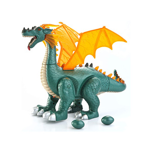 Drago Dinosauro Elettronico Realistico che Cammina con Suoni di Ruggito e 2 Uova da Deposito - Product Image 1