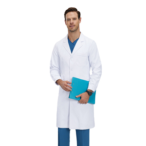 Abrigo blanco unisex de manga larga, ropa de trabajo médica gruesa, <span class=keywords><strong>seguro</strong></span> laboral para médicos, laboratorio, farmacia, <span class=keywords><strong>seguro</strong></span> de invierno - Product Image 4