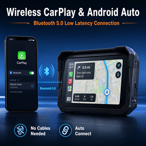 Bestsonic Pantalla Inteligente CarPlay de 5 Pulgadas Compatible con Todas las Motocicletas, <span class=keywords><strong>Antirrobo</strong></span>, Fácil Instalación en 60 Segundos, <span class=keywords><strong>Sistema</strong></span> de Navegación - Product Image 3