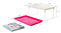 Table pliante portable en plastique réglable pour ordinateur portable, table à cartes carrée avec pieds pliables