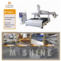 Enrutador CNC de Alta Velocidad para Trabajar la Madera, M-shine 2030 de 4 Ejes con Cabezal Oscilante, para Muebles Personalizados