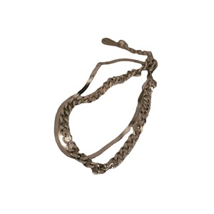 Pulsera de Doble Capa, Cadena Cubana Plana, Color Oro Acero, Acero Inoxidable, Acero Titanio, Joyería Moderna y Versátil - Product Image 5