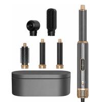 Sèche-cheveux professionnel de salon 1000W 5 en 1 avec écran LED, ions négatifs, lisseur, boucleur, peigne pour la maison et les voyages OEM ODM