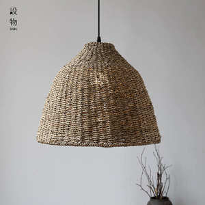 Lampe suspendue en rotin style Wabi Sabi, E27 LED, tête unique, ronde, faite à la main, pour salon de thé, chambre à coucher, salon - Product Image 4