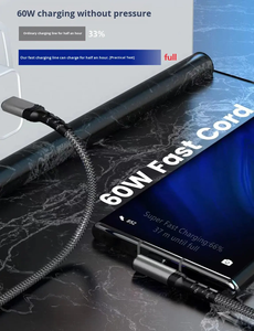 Câble USB C à angle droit de 90 degrés 100W, 5A, charge rapide, câble tressé Type C vers Type C, <span class=keywords><strong>cordon</strong></span> de charge USB-C en nylon et alliage d'aluminium - Product Image 4