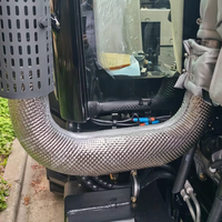 Nouveau couvercle de protection thermique rigide pour échappement de moteur, résistant à 600°C, en acier inoxydable et fibre de silice haute performance, isolation thermique