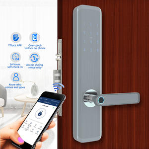 Orbita-cerradura electrónica para puerta con plataforma <span class=keywords><strong>Icloud</strong></span>, bloqueo de puerta de alta calidad con aplicación de Color negro, desbloqueo remoto por huella dactilar - Product Image 4