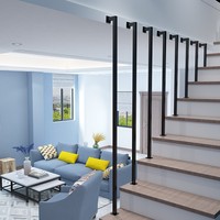 Support de fixation personnalisé en acier inoxydable écologique pour garde-corps d'escalier de grenier, design moderne pour villa et appartement