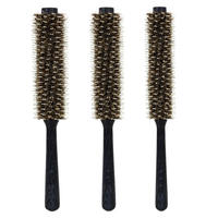 Brosse à barbe en bois à usage multiple Rouleau rond Brosse de massage du cuir chevelu pour femmes Brosses de coiffure incurvées