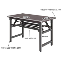 Bureau d'ordinateur simple pour le bureau, meubles de patio extérieur, table pliable multifonctionnelle