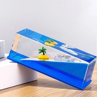 Ornement Flottant Personnalisé OEM Bateau Titanic, Décoration de Bureau à Mouvement Liquide en Acrylique, Jouet de Bureau Bateau de Croisière en Gros