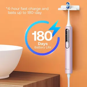 Bitvae BV S3 Brosse à dents électrique rechargeable à autonomie de 180 jours avec capteur de pression