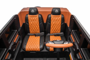 Voiture électrique pour enfants G650 homologuée, 2 places, à batterie, en plastique, 4 roues, pour enfants de 2 à 13 ans, avec MP3 et prise USB - Product Image 6