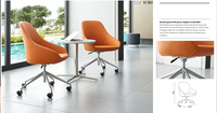 Fauteuil de salon en tissu et cuir Lysun pour salle d'attente, mobilier de bureau moderne en gros pour invités