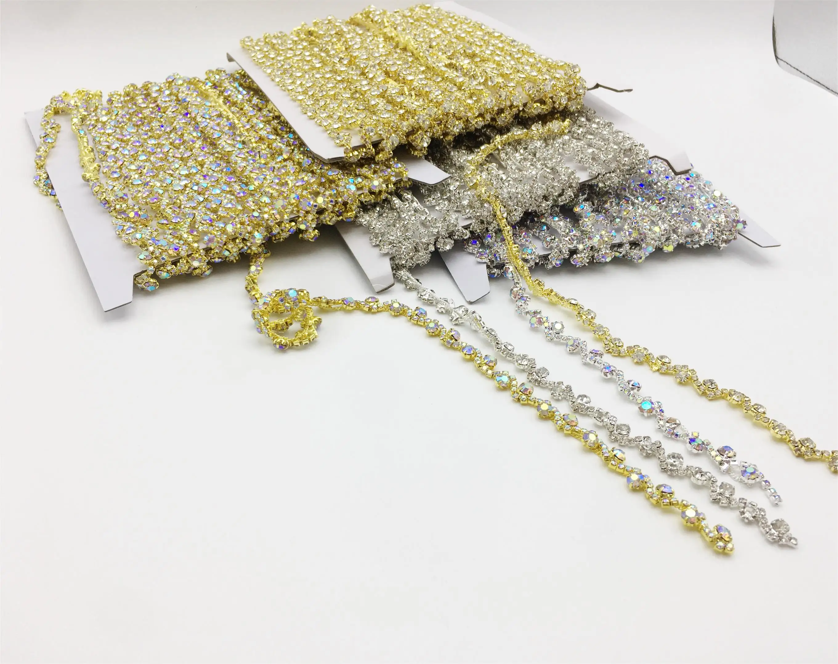 Crystal Diamond Chain S-shaped diamond decoration Wedding Accessories and Clothing Headwear and wedding dress