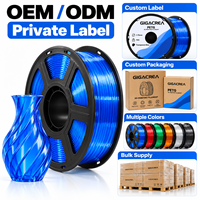 Filamen PETG Biru Transparan 1KG untuk Printer 3D FDM Grosir OEM Label Pribadi Pasokan Massal Produsen