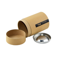 Boîtes cylindriques en carton kraft personnalisées pour l'emballage de thé, contenants en papier pour les grains de café, tube en papier avec fermeture à couvercle métallique