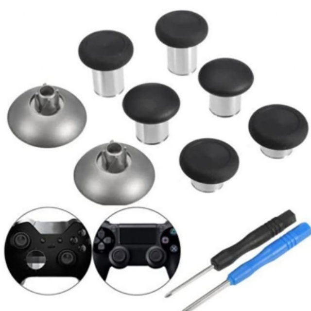 Thumbsticks Parts Replacement D-pad + Tool Thumb Grips ABS + PVC for One Elite and for Pro Gamepad Wired