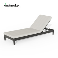 Chaise longue réglable pour piscine avec table d'appoint, lit de soleil de luxe en aluminium pour piscine, chaise longue moderne imperméable pour hôtel et plage